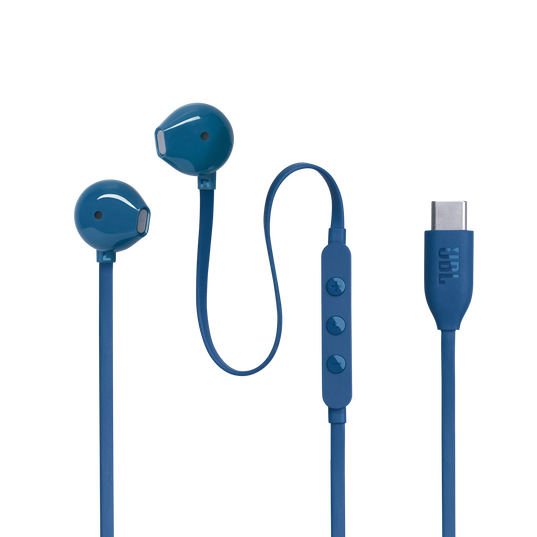 JBL Tune 305C USB - Blue - Wired Hi-Res Earbud Headphones - Detailshot 5